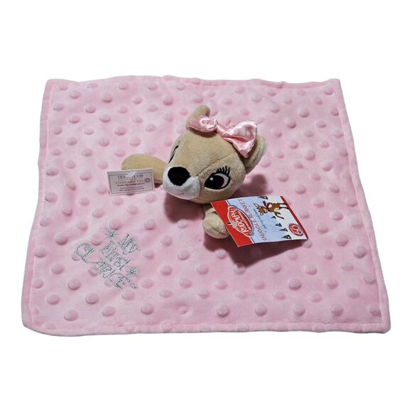 Rudolph the Red-Nosed Reindeer Clarice Pink Holiday Snuggle Blanket 11.5" - Picture 1 of 10
